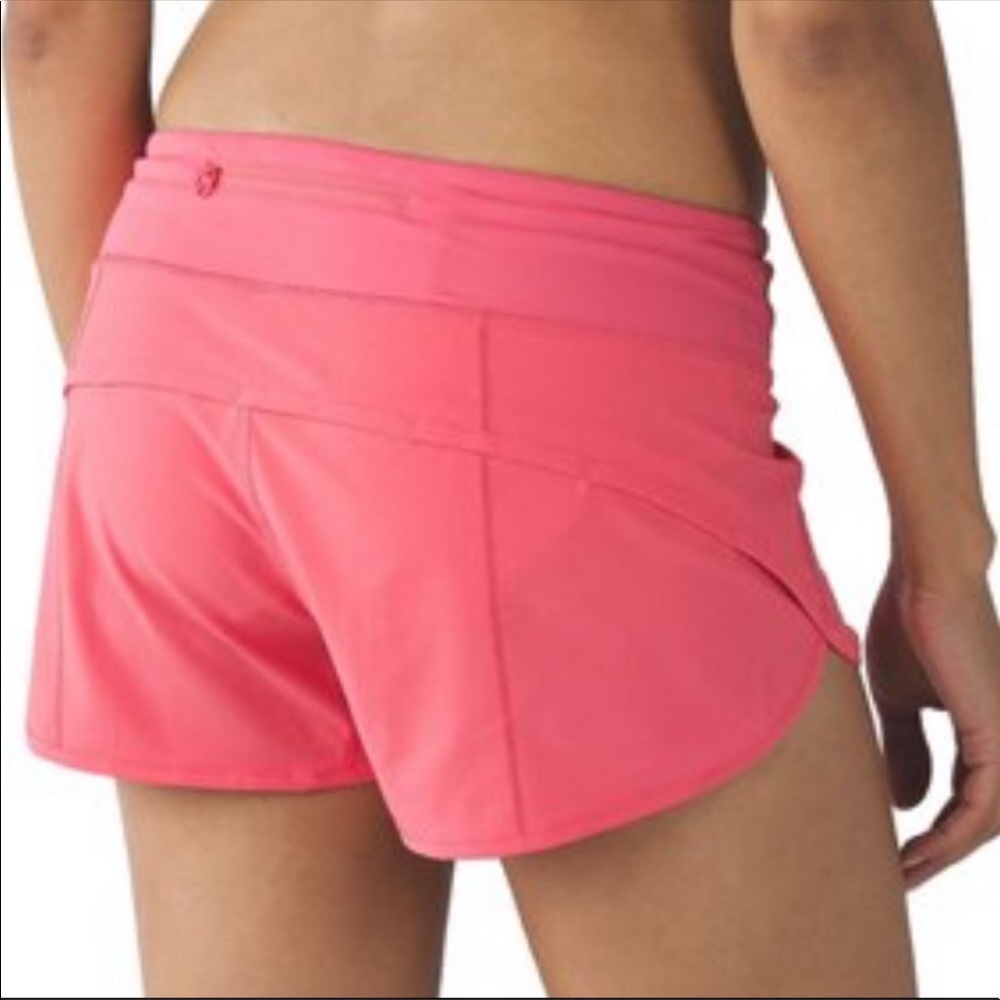 Lululemon coral pink speed shorts